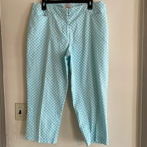 Robin egg aqua bluish green color lightweight ankle pant